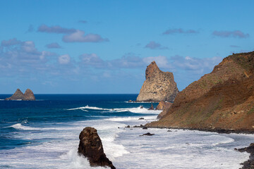 Blick von Benijo zum Roques de Anaga