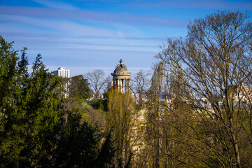 Buttes Chaumont park in Paris