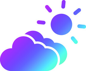 Cloudy Vector Icon Design Illustration