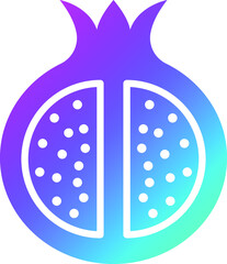 Fototapeta premium Pomegranate Vector Icon Design Illustration