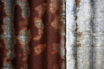 Rusty corrugated iron texture background