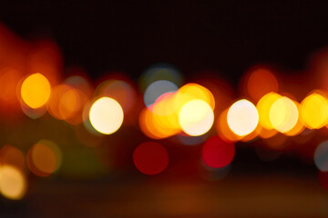out of Focus Lights during the Night.
