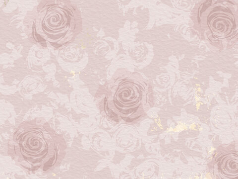 Delicate watercolor botanical pink blush flower bloom digital paper 