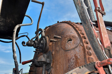 Dampflok, Dampflokomotive, Aufarbeitung, abgestellt, restaurieren, Kessel, Führerkabine,...