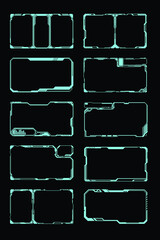 Obraz premium set of cyber punk theme frames
