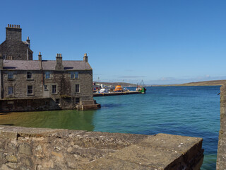 Fototapeta na wymiar Die Shetland-Inseln mit der Stadt Lerwick