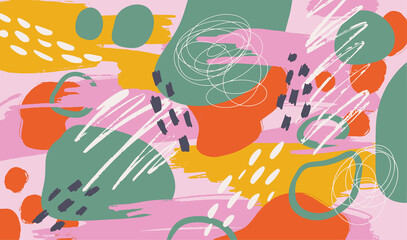 Abstract colorfull background with shapes. Summer Modern Horizontal banner for web