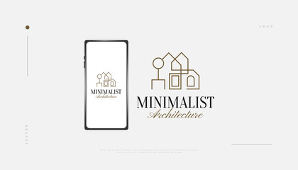 Minimalist Real Estate Logo Design with Line Style. Modern and Minimalist House Logo for Architecture or Construction Business Brand Identity