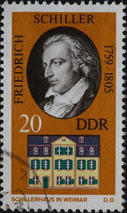 GERMANY, DDR - CIRCA 1973: a postage stamp from GERMANY, DDR, showing a portrait of the doctor,...