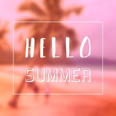 Hello summer social media poster © Tupungato