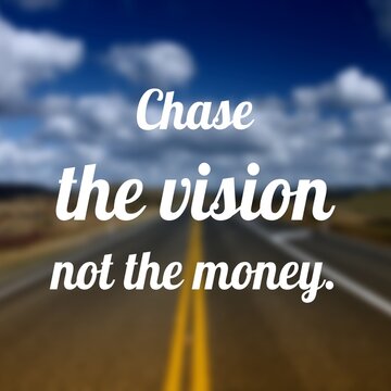 Naklejki Chase the vision, not the money