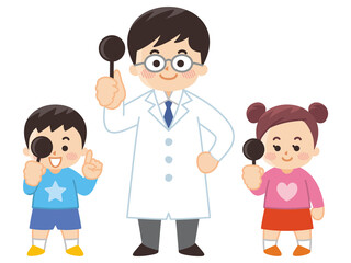 視力検査　眼科　目の健康　眼科医と子供たち