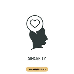 sincerity icons  symbol vector elements for infographic web