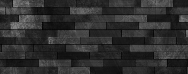 Black abstract retro grunge geometric tiles technology background. Vector banner design