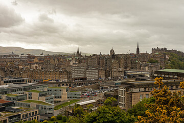 Fototapeta na wymiar view from Calton Hill over Edinburgh