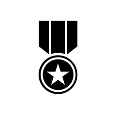 Medal z gwiazdą ikona wektorowa - obrazy, fototapety, plakaty