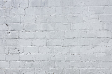 Empty old white brick wall close up