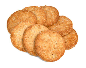 Cereal classic cookies isolated on the white background