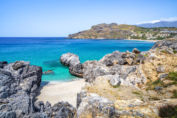 Fototapeta na wymiar One Rock Beach, Fionikas, Insel Kreta, Griechenland 