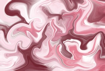 Abstract illustration of liquid form. Smooth lines. Pink liquid background and paint.