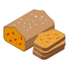 Vegetarian bread icon isometric vector. Diet food. Cook vegan