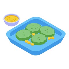 Vegetarian food icon isometric vector. Vegan diet. Cook healthy