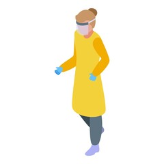 Hospital person icon isometric vector. Health clinic. Medicine service