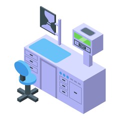 Hospitalization equipment icon isometric vector. City healthcare. Medical clinic