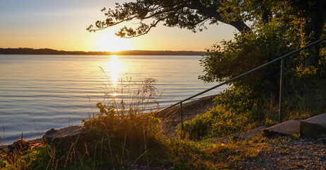 Obraz premium Abendstimmung am Starnberger See