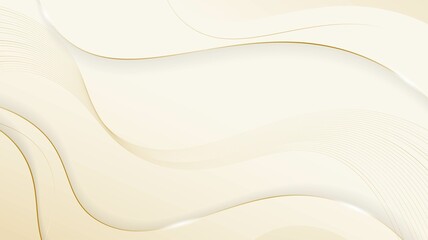 Gold abstract background with shiny waving lines design