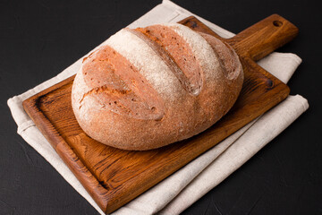 bread, bread on a black background, georgian cuisine