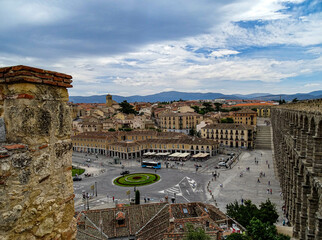 Fototapeta premium Aerial View of Segovia, Spain
