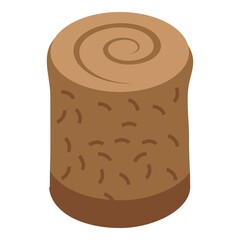 Pile stack bale icon isometric vector. Dry field. Grass wheat