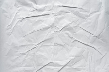white crumpled paper texture background