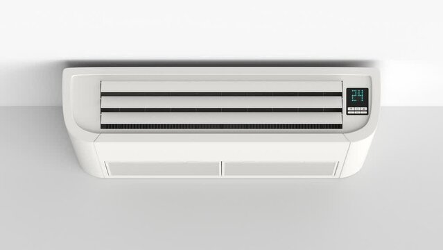 Ceiling mounted air conditioner, front view