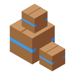 Carton box pack icon isometric vector. Home service. Delivery storage