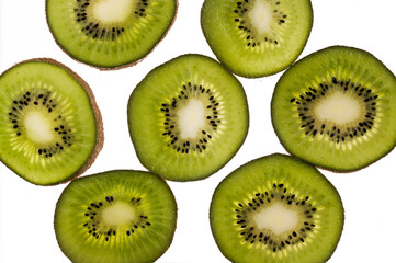 Fototapeta premium Kiwi on white background 