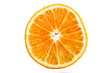 Fototapeta na wymiar Sliced orange on white Background