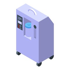 Asthma oxygen concentrator icon isometric vector. Tank equipment. Medical portable