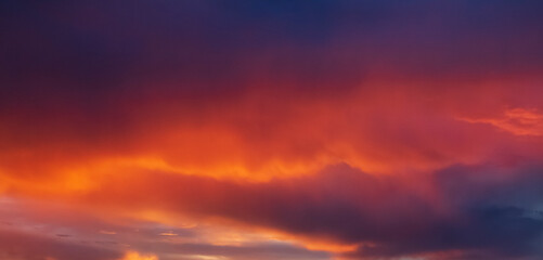 dramatic fiery sky banner.