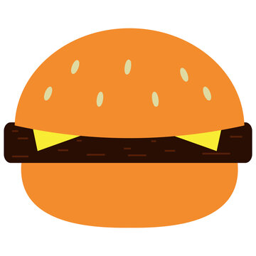 Delicious Hamburguer Vector Flat Png