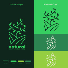 elegant organic natural logo concept