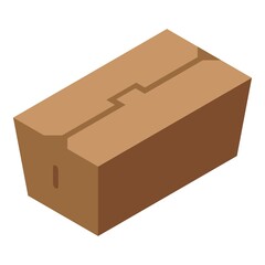 Cake box icon isometric vector. Food product. Machine plastic