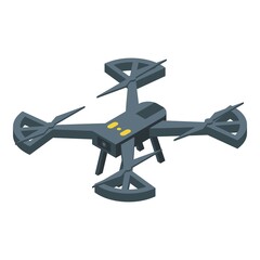 Camera drone icon isometric vector. Aerial video. Real estate