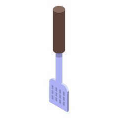 Baking spatula icon isometric vector. Spoon food. Plastering fork