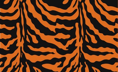 
Orange tiger print vector seamless illustration for textile, camouflage.
