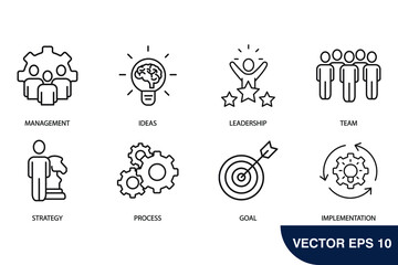 business icons set . business pack symbol vector elements for infographic web