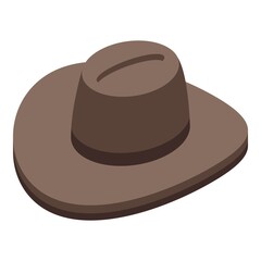 Cowboy hat icon isometric vector. Western desert. West land