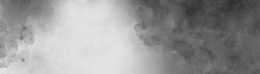 Silver background with abstract watercolor texture border, black white and gray design pattern with shining spotlight center