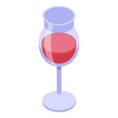 Old wine glass icon isometric vector. Cocktail alcohol. People party